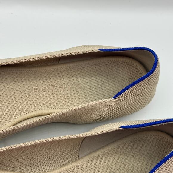 ROTHY'S The Point Driftwood Ecru Tan Beige Neutral Flat Sz 11 $145 - Picture 6 of 8